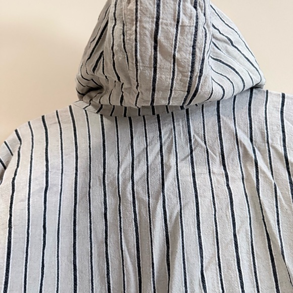 Lightweight Striped Linen and Cotton Anorak Zip Jacket with Hood Spring / Summer - Picture 10 of 11